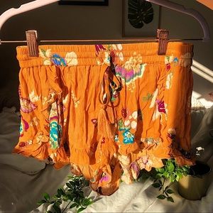 ALTAR’D State orange floral shorts
